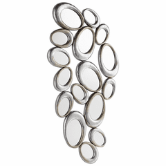 Cyan Ovate Reflections Mirror - Silver - 10411