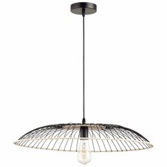 Cyan Parasol Pendant - Matte Black - 10794