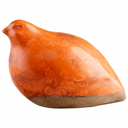 Cyan Partridge I Sculpture - Orange - 05675