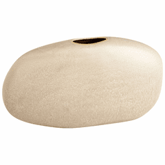 Cyan Pebble Vase - Olive Glaze - 10833