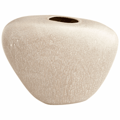 Cyan Pebble Vase - Olive Glaze - 10834
