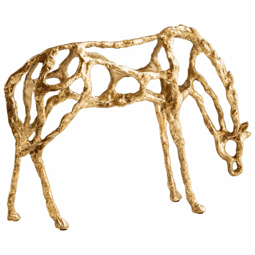 Cyan Pensive Sculpture - Gold - 09099