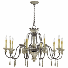 Cyan Provence Ten Lamp Chandelier - Carriage House - 6513-10-43 Cyan Provence Ten Lamp Chandelier - Carriage House - 6513-10-43