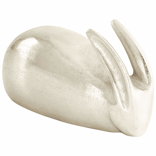 Cyan Randy Rabbit Sculpture 1 - Raw Nickel - 09730