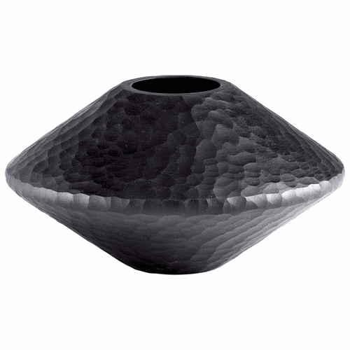 Cyan Round Lava Vase - Black - 05384