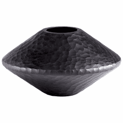Cyan Round Lava Vase - Black - 05384