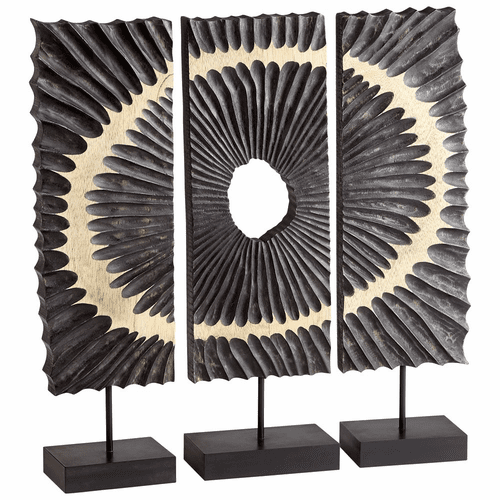 Cyan Ruffle Sculpture - Black - 10722