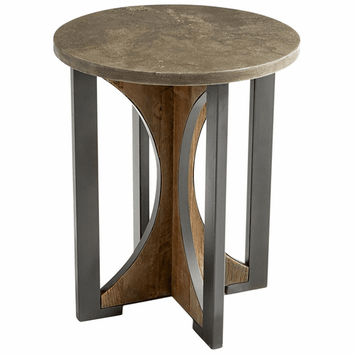 Cyan Savannah Side Table - Bronze and Dark Elm - 10503