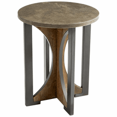 Cyan Savannah Side Table - Bronze and Dark Elm - 10503