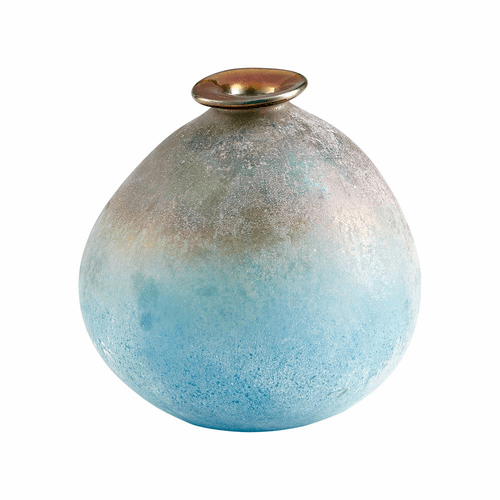 Cyan Sea Of Dreams Vase - Turquoise and Scavo - 10436