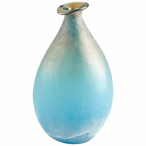 Cyan Sea Of Dreams Vase - Turquoise and Scavo - 10437