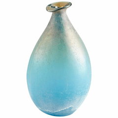 Cyan Sea Of Dreams Vase - Turquoise and Scavo - 10437