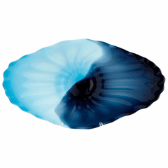 Cyan Seascape Plate - Blue - Cyan - 05865