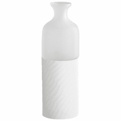 Cyan Sereno Vase - Clear and White - 07368