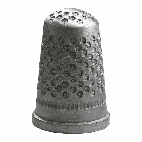 Cyan Sewing Thimble Token - Pewter - 01863
