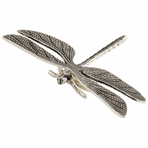 Cyan Skimmer Sculpture - Antique Silver - 07183