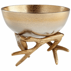 Cyan Small Antler Anchored Bowl - Gold - 08131 Cyan Small Antler Anchored Bowl - Gold - 08131