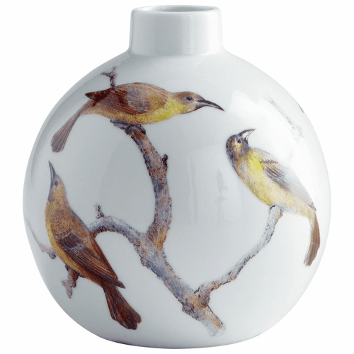 Cyan Small Aviary Vase - White - 06470