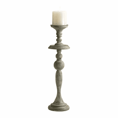 Cyan Small Bach Candlestick - Distressed Antiqued White - 04294