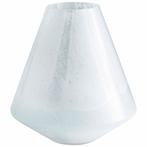 Cyan Small Backdrift Vase - Sky Blue and White - 10289