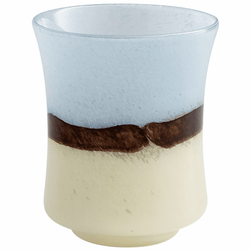 Cyan Small Carmel By The Sea Vase - Brown and Ivory - 08811