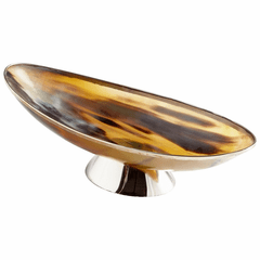 Cyan Small Cerith Tray - Horn and Silver - 09836