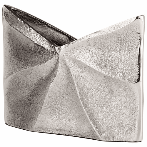 Cyan Small Clarice Vase - Raw Nickel - 07196