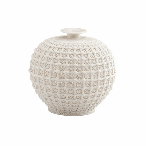 Cyan Small Diana Vase - Matte White - 04440