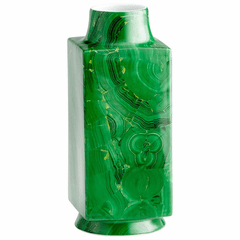 Cyan Small Jaded Vase - Malachite - 09870