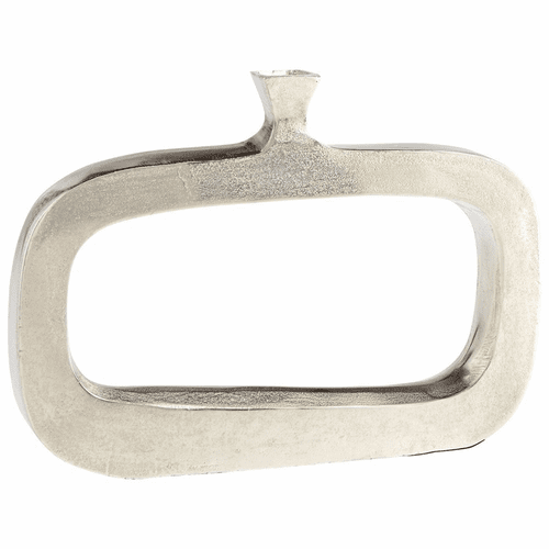 Cyan Small Kavala Vase - Raw Nickel - 08900