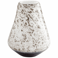 Cyan Small Orage Vase - Blue and White - 09541