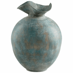 Cyan Small Pluto Vase - Gold Patina - 09630