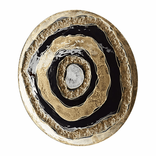 Cyan Small Skipping Rocks Wall Dcor - Gold And Black - 11324