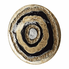 Cyan Small Skipping Rocks Wall Dcor - Gold And Black - 11324