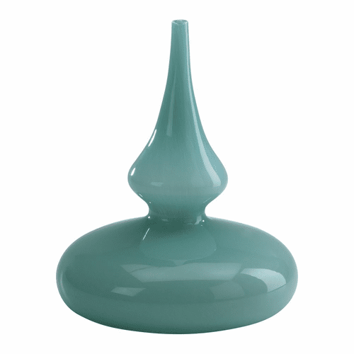 Cyan Small Stupa Vase - Turquoise - 02378