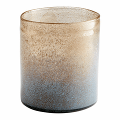 Cyan Small Triton Vase - Blue//Gold Dust - 10301