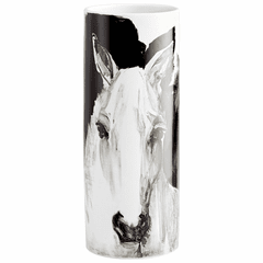Cyan Spirit Vase - Black and White - 09873