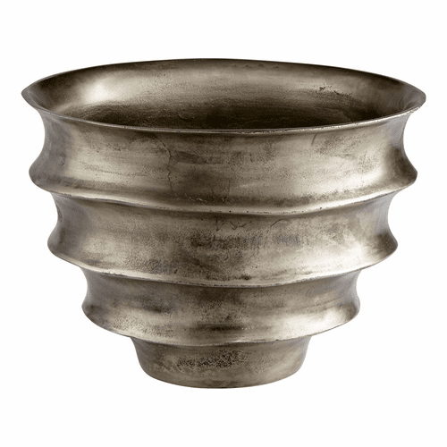 Cyan Spirula Planter - Pewter - 10111