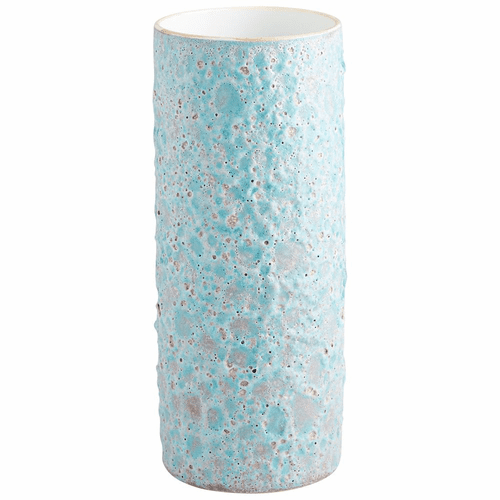 Cyan Sumba Vase - Mottled Pale Blue - 10935