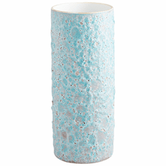 Cyan Sumba Vase - Mottled Pale Blue - 10935