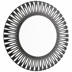 Cyan Sun Dial Mirror - Graphite - 10516