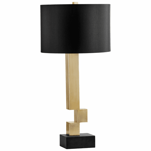Cyan Table Lamp - Black & Gold - 10985-1