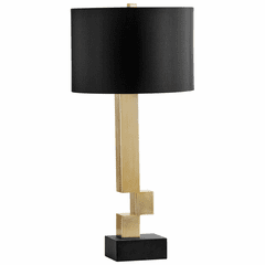 Cyan Table Lamp - Black & Gold - 10985-1