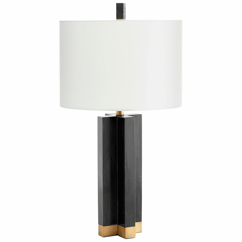 Cyan Table Lamp W/LED Bulb - Aged Brass - 10543-1