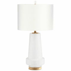 Cyan Table Lamp W/LED Bulb - Aged Brass - 10545-1