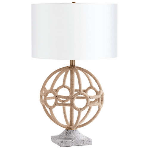 Cyan Table Lamp W/LED Bulb - Aged Brass - 10548-1