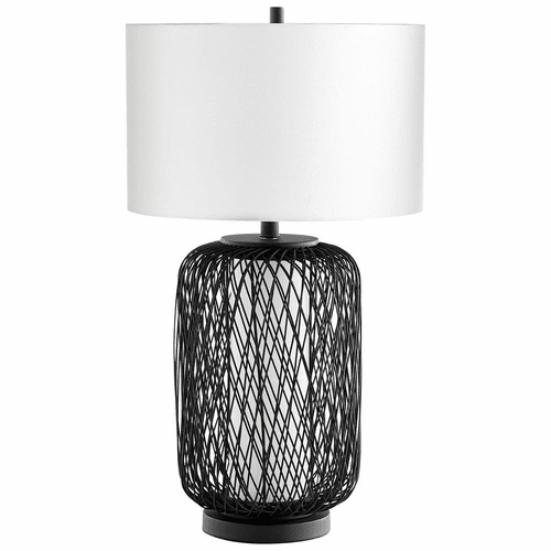 Cyan Table Lamp W/LED Bulb - Pewter - 10550-1