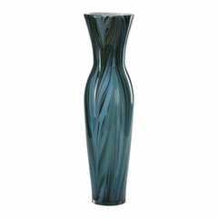 Cyan Tall Peacock Feather Vase - Multi Colored Blue - 02921 Cyan Tall Peacock Feather Vase - Multi Colored Blue - 02921