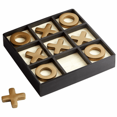 Cyan Tic-Tac-Glow Sculpture - Black - Gold - White - 10656