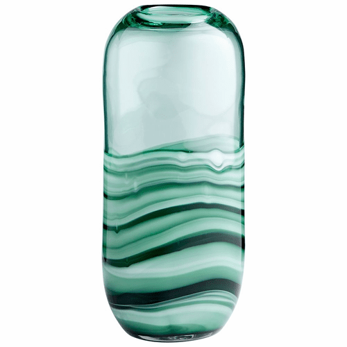 Cyan Torrent Vase - Green - 10885